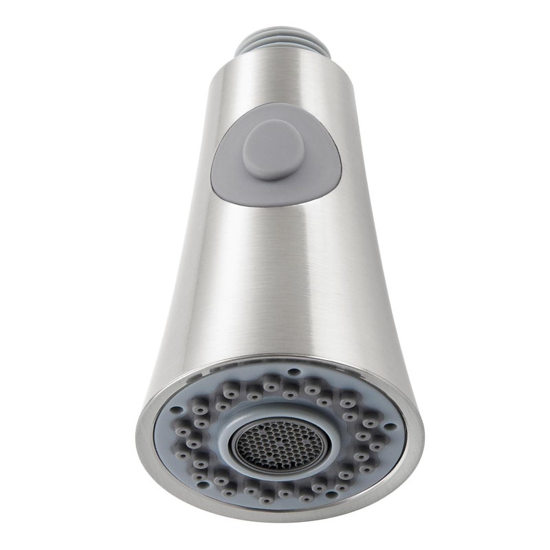 Angle Simple Kitchen Faucet Head Replacement, G 1/2 or 13/16 Inch Male Thread Connector, Tested to NSF/ANSI/CAN 61 & 372, Sink Sprayer Attachment, Stream and Spray Mode, Brushed Nickel - Image 1